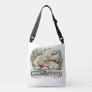 Sac Ajustable Anxiété vs Réalité Humour Mental Drôle Il