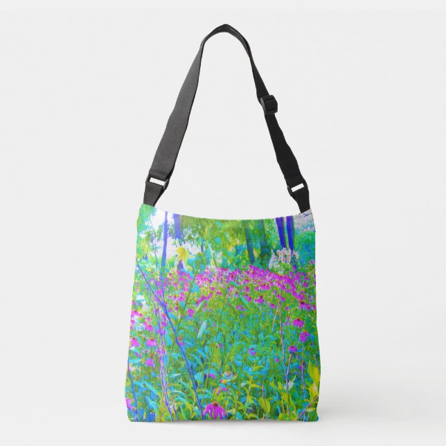 Sac Ajustable Aqua Blue Impressionistic Garden Paysage (Devant)