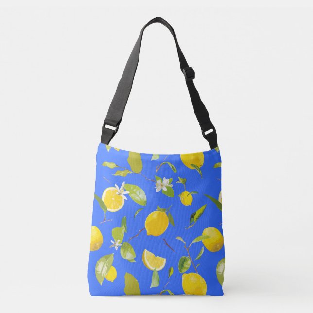 Sac Ajustable Aquarelle Citron et Feuilles 13 (Devant)
