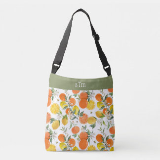 Sac Ajustable Aquarelle colorée Orange Citrus Motif