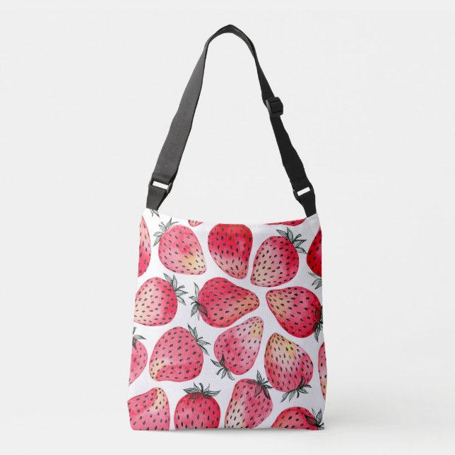 Sac Ajustable Aquarelle et encre de fraises (Devant)