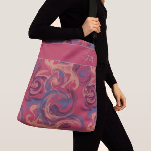 Sac Ajustable Aquarelle Magenta & Colorée Frottant Corps B