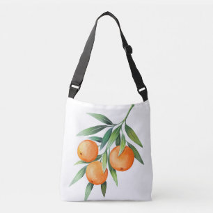 Sac Ajustable Aquarelle Orange Fruits : Branches Isolées.