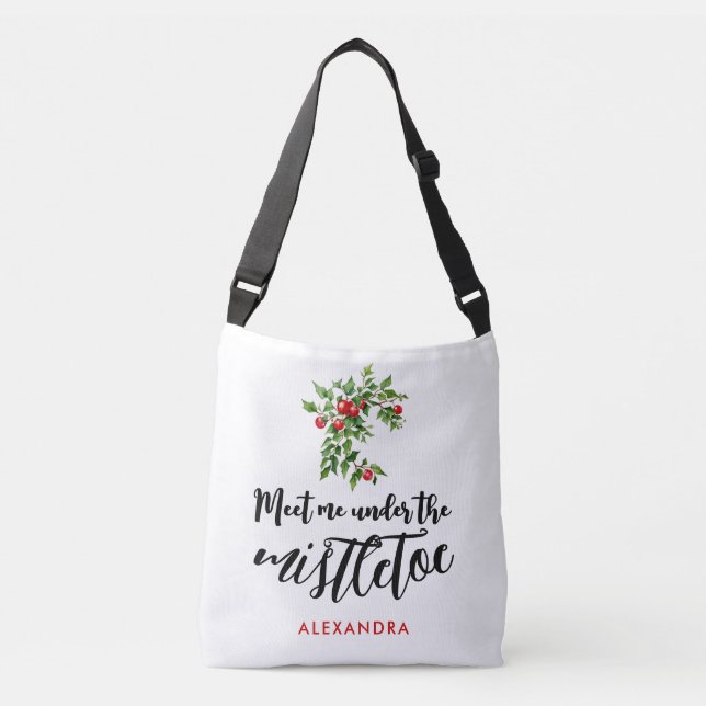 Sac Ajustable Aquarelle Stylidh Christmas Red Mistletoe (Devant)