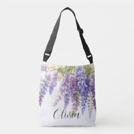 Sac Ajustable Aquarelle violette glycine florale lilas botanique