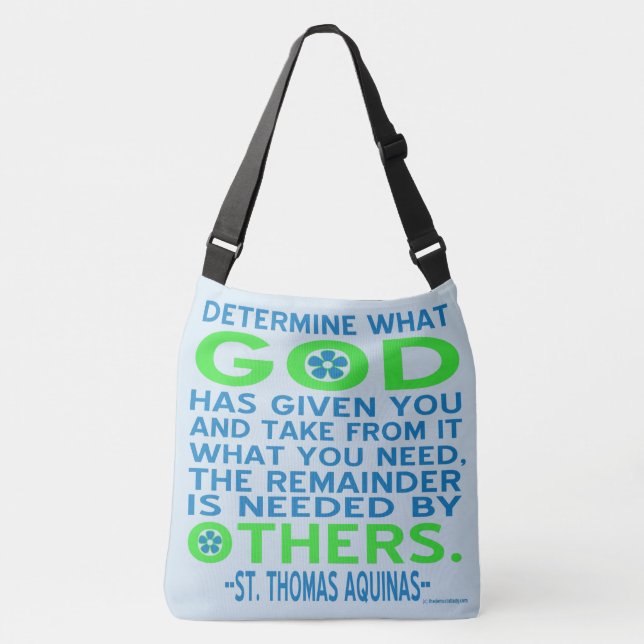 Sac Ajustable Aquinas Citation Dieu Étant Donné Que D'Autres Ont (Devant)