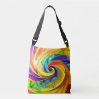 Arc-en-ciel moderne et pinwheel d'or Glam