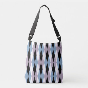 Sac Ajustable Arlequin Diamond Motif - Bleu et Dusty Lilac