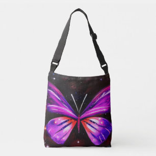 Sac Ajustable Arrière - plan galactique noir papillon violet