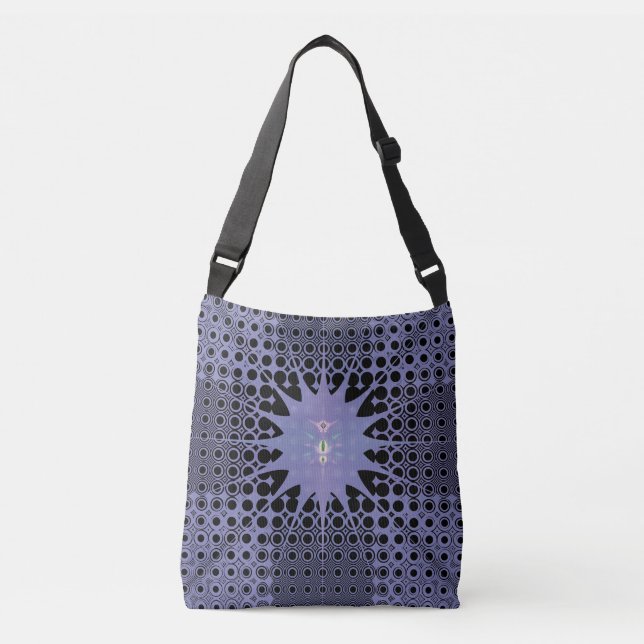 Sac Ajustable Art Abstrait Violet Espace Fractal (Devant)