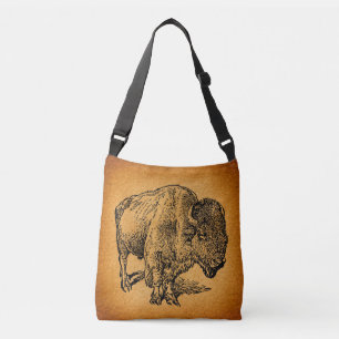 Sac Ajustable Art antique Russe Western Wilalo Buffalo Bison