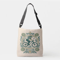 Art Cycliste Féminin Inspiré par la Nature - Vélo