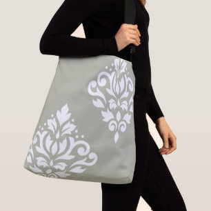 Sac Ajustable Art de Damas en Rouleau I Blanc sur Vert