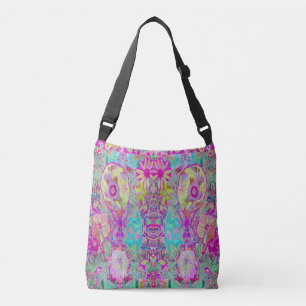Sac Ajustable Art de jardin abstrait magenta et aqua psychédéliq