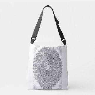 Sac Ajustable Art mural de paon en cristal | Ligne géométrique d