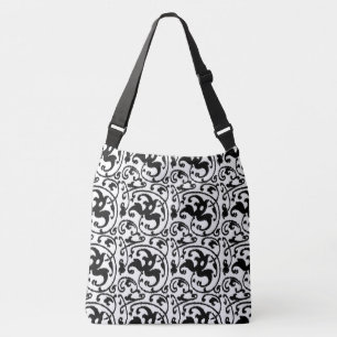 Sac Ajustable Art Nouveau Ikat - Blanc et Noir