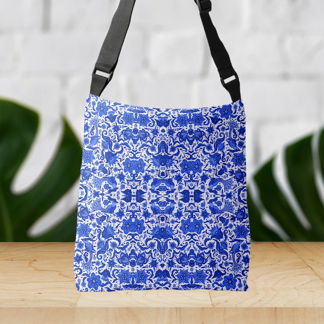 SAC AJUSTABLE ART TROPICAL VINTAGE BLEU (Créateur téléchargé)