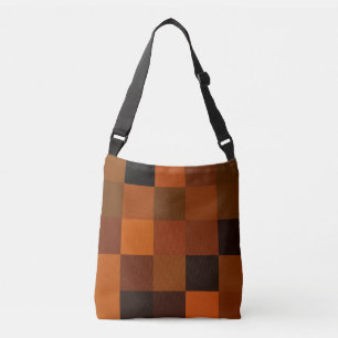 Sac Ajustable Artistique Douce Chaude Rétro Carreaux Marron Noi