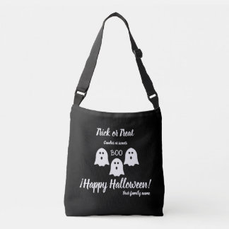 Sac Ajustable astuce ou régal, nom, halloween personnalisé, boo 