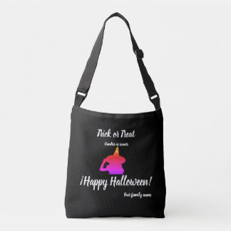 Sac Ajustable astuce ou traitement, nom, halloween personnalisé,