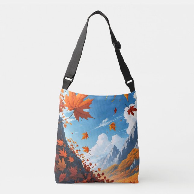 Sac Ajustable Authumn leaves blue (Devant)