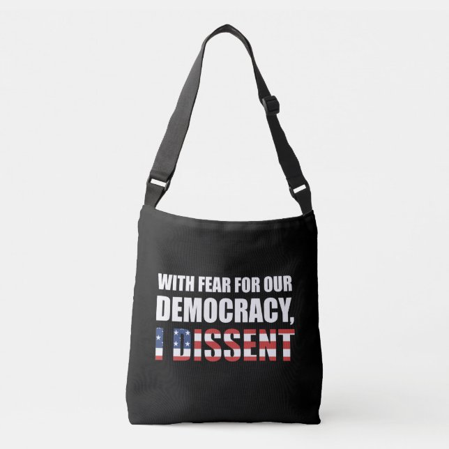 Sac Ajustable Avec La Peur De Notre Démocratie, Je Divise (Devant)