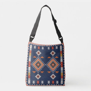 Sac Ajustable Azur Navy et Terracotta Tribal Géométrique