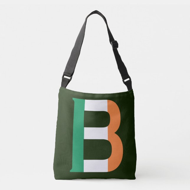 Sac Ajustable B Monogramme superposé sur le drapeau irlandais cb (Devant)