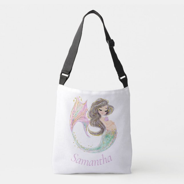 Sac Ajustable Baby shower de sirène. Sous La Mer. Scintille (Devant)