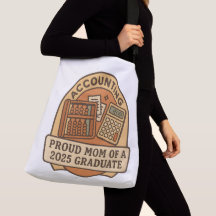 Badge Rétro Fière Maman du Lauréat en Comptabilité