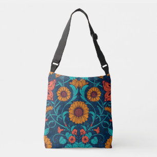 Sac Ajustable Baies Art Nouveau en bleu et jaune