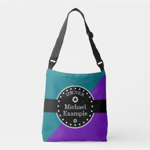 Sac Ajustable Bannière et rectangles noirs - violet + vos idées
