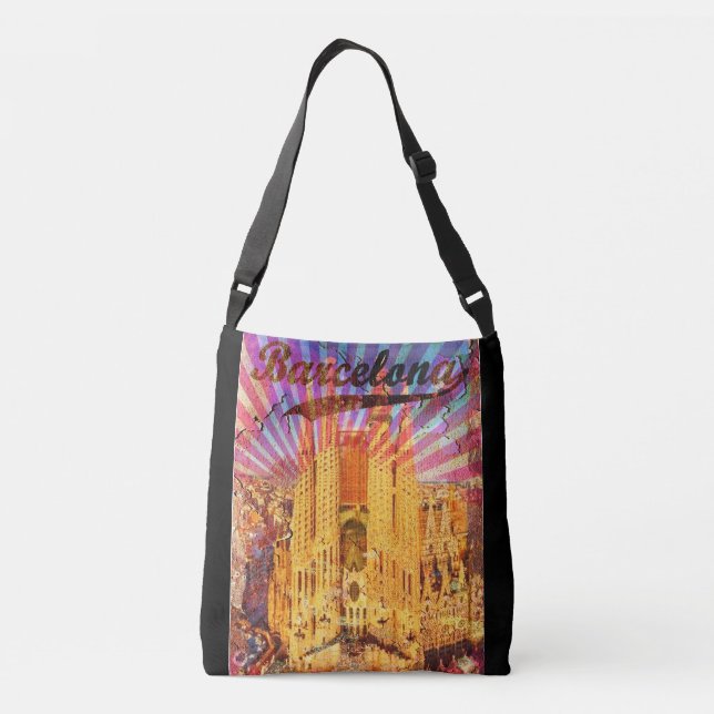 Sac Ajustable Barcelone, Espagne, Poster vintage (Dos)