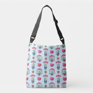 Sac Ajustable Beau Floral Mason Jar Hearts Motif
