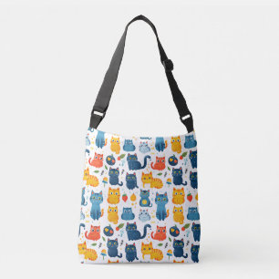 Sac Ajustable Beaux chats kawaii, jouer avec des jouets blanc ba