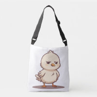 Bébé Oiseau Mignon Grincheux Dessin Animé Kawaii