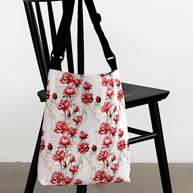 Sac Ajustable Belle aquarelle roses rouges (Créateur téléchargé)