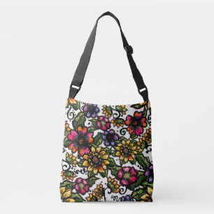 Sac Ajustable Belle Fleurs Boho Style Cottage Esthétique