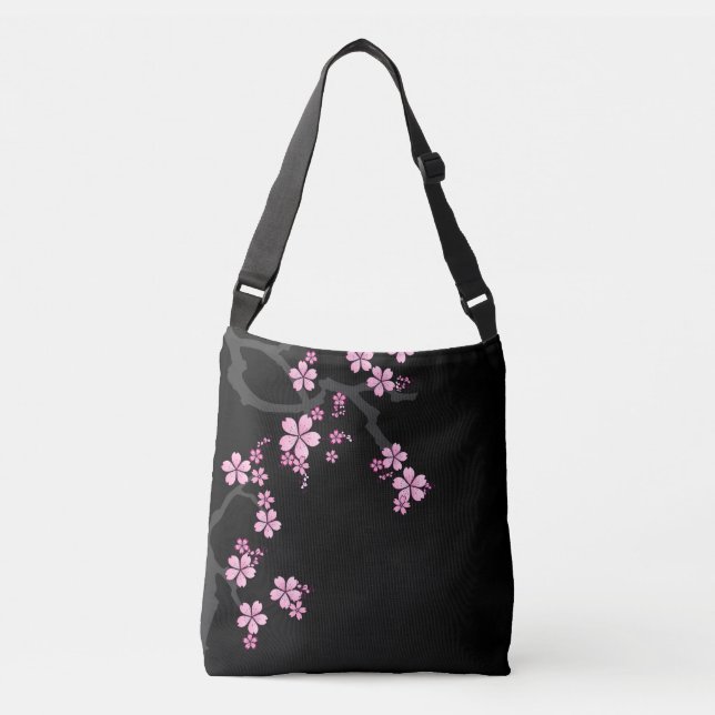 Sac Ajustable Black Pink Sakura design japonais :: (Devant)