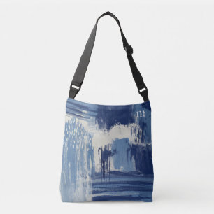 Sac Ajustable Bleu Abstrait et ivoire