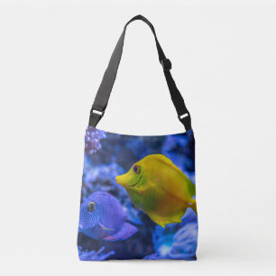Sac Ajustable Bleu Et Jaune Deux Beaux Poissons