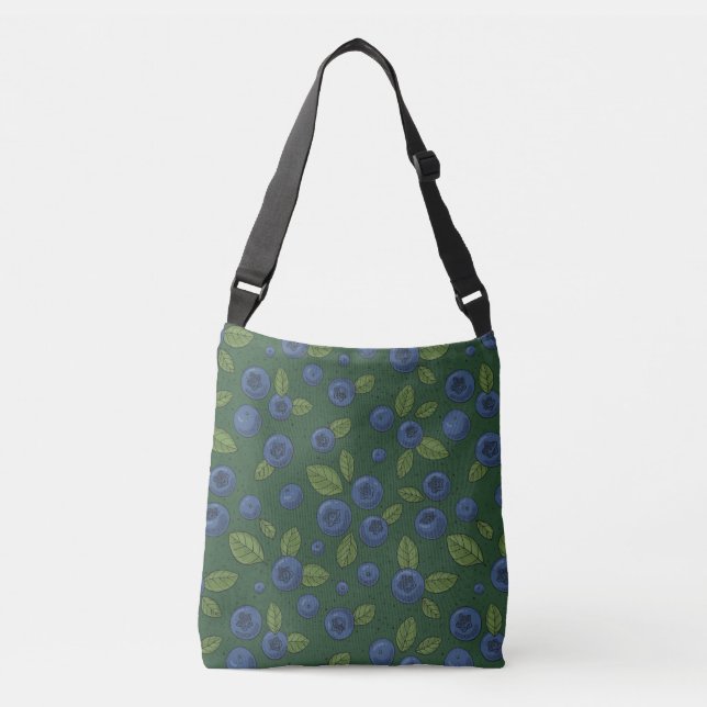 Sac Ajustable Bleus sur vert foncé (Devant)