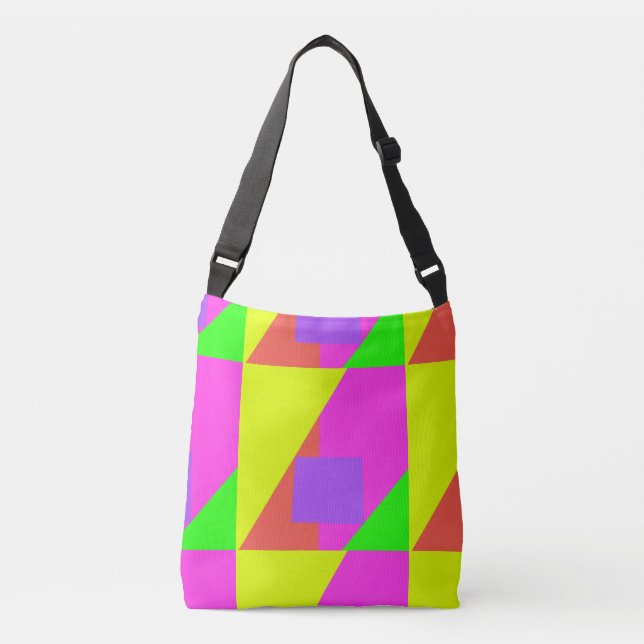 Sac Ajustable Bloc de couleur Bright Gras Retro Imprimé (Devant)