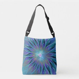 Sac Ajustable Blue Purple Flower Dream Abstrait Fractal Art