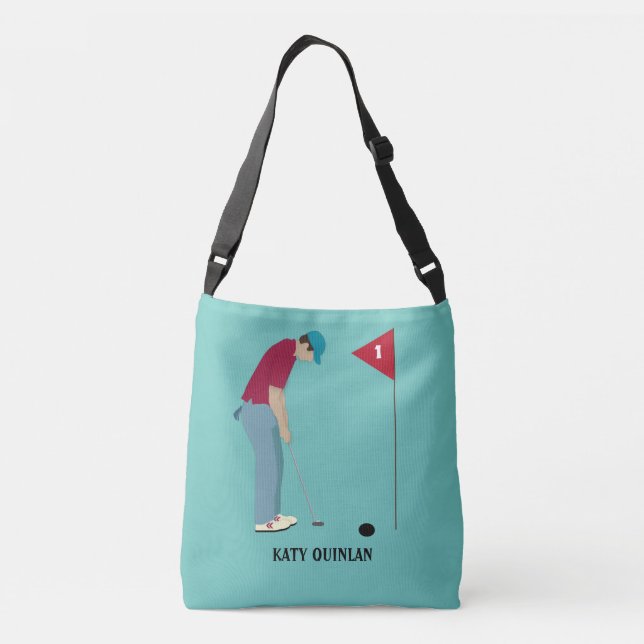 Sac Ajustable Blue Turquoise Golf Thème (Dos)