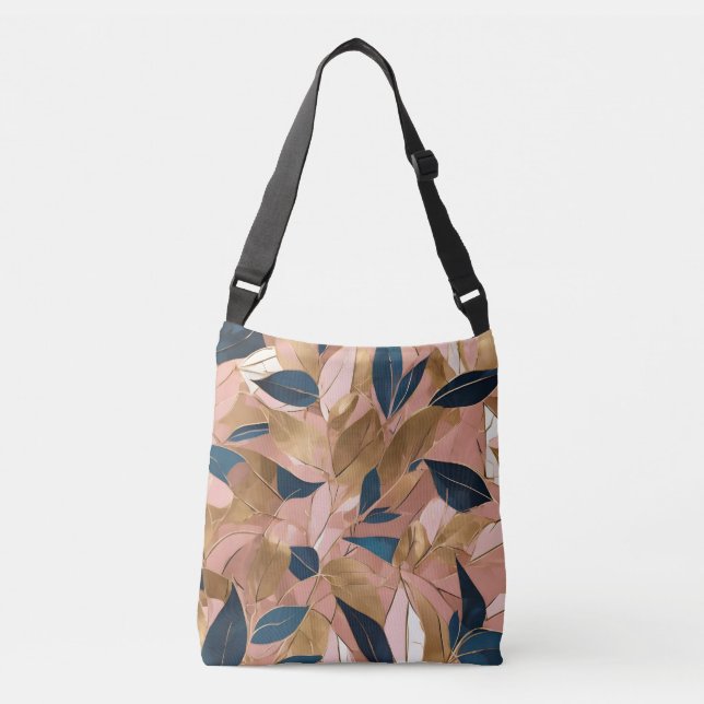 Sac Ajustable Blush Pink Gold Boho Collection Feuille populaire (Devant)