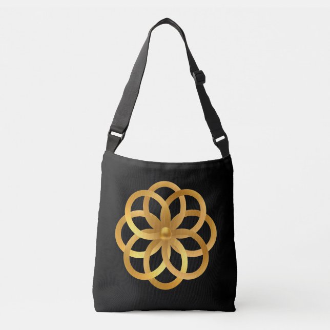 Sac Ajustable Boho Chic Mandala Doré (Devant)