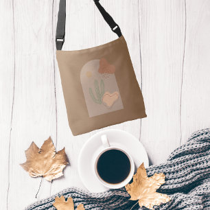 Sac Ajustable Boho Formes Abstrait Beige Terracotta Sun Cactus