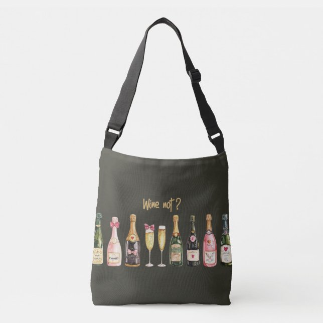 Sac Ajustable Boire Vin À Thème Vin Bouteille Vin Pas Drôle Vin  (Devant)