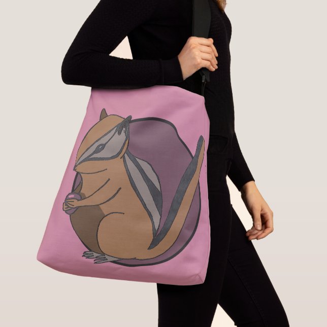 Sac Ajustable Bois Artistique Berry Cute Chipmunk (De près)